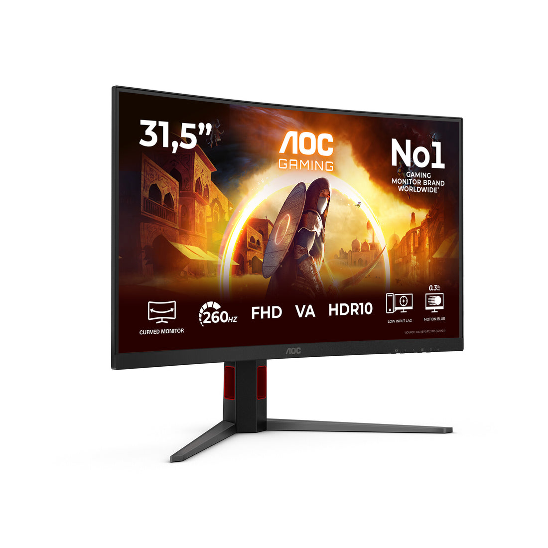 AOC G4 C32G4Z computer monitor 31.5" 1920 x 1080 pixels Full HD LCD Black, Red - image 2
