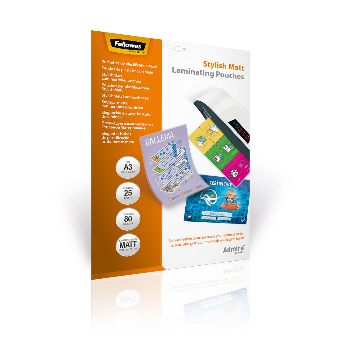 Fellowes 5602201 laminator pouch 25