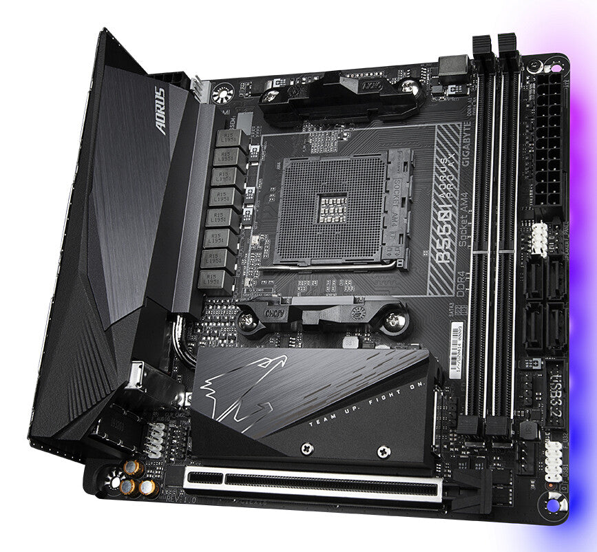 GIGABYTE B550I AORUS PRO AX Motherboard - AMD Ryzen 5000 CPUs, 8 Phases VRM, up to 5300MHz DDR4, 1xPCIe 4.0 + - image 4