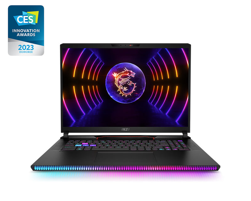 MSI Gaming RAIDER GE78HX 13VH-259UK laptop Intel® Core™ i9 i9-13980HX 43.2 cm (17") Quad HD+ 32 GB DDR5-SDRAM 2 TB SSD NVIDIA GeForce RTX 4080 Wi-Fi 6E (802.11ax) Windows 11 Home Black