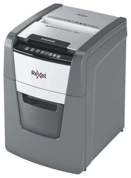 Rexel Optimum AutoFeed+ 100X Automatic Cross Cut Paper Shredder P4 - image 2