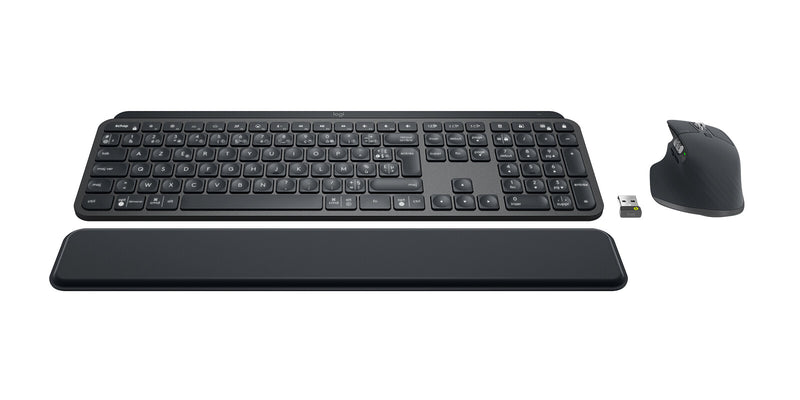 Logitech MX Keys Combo for Business keyboard Mouse included Office Bluetooth AZERTY French Graphite