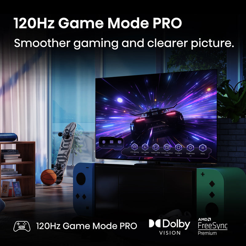 Hisense 55" A85QTUK OLED Smart AI TV with Freely