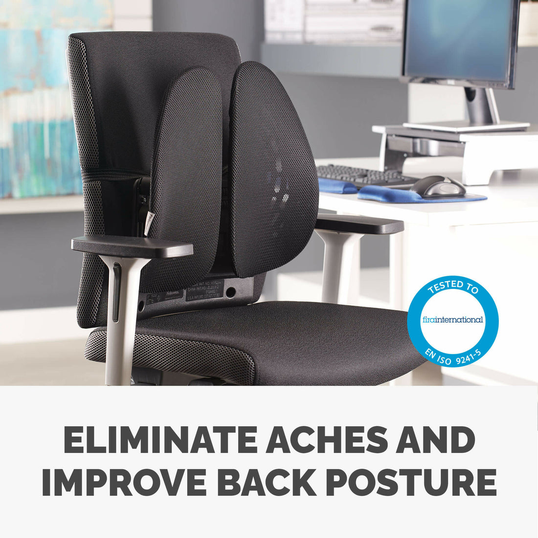 Fellowes Back Support for Office Chair - Back Angel Office Chair Back Support with 7 Height Adjustments - image 2