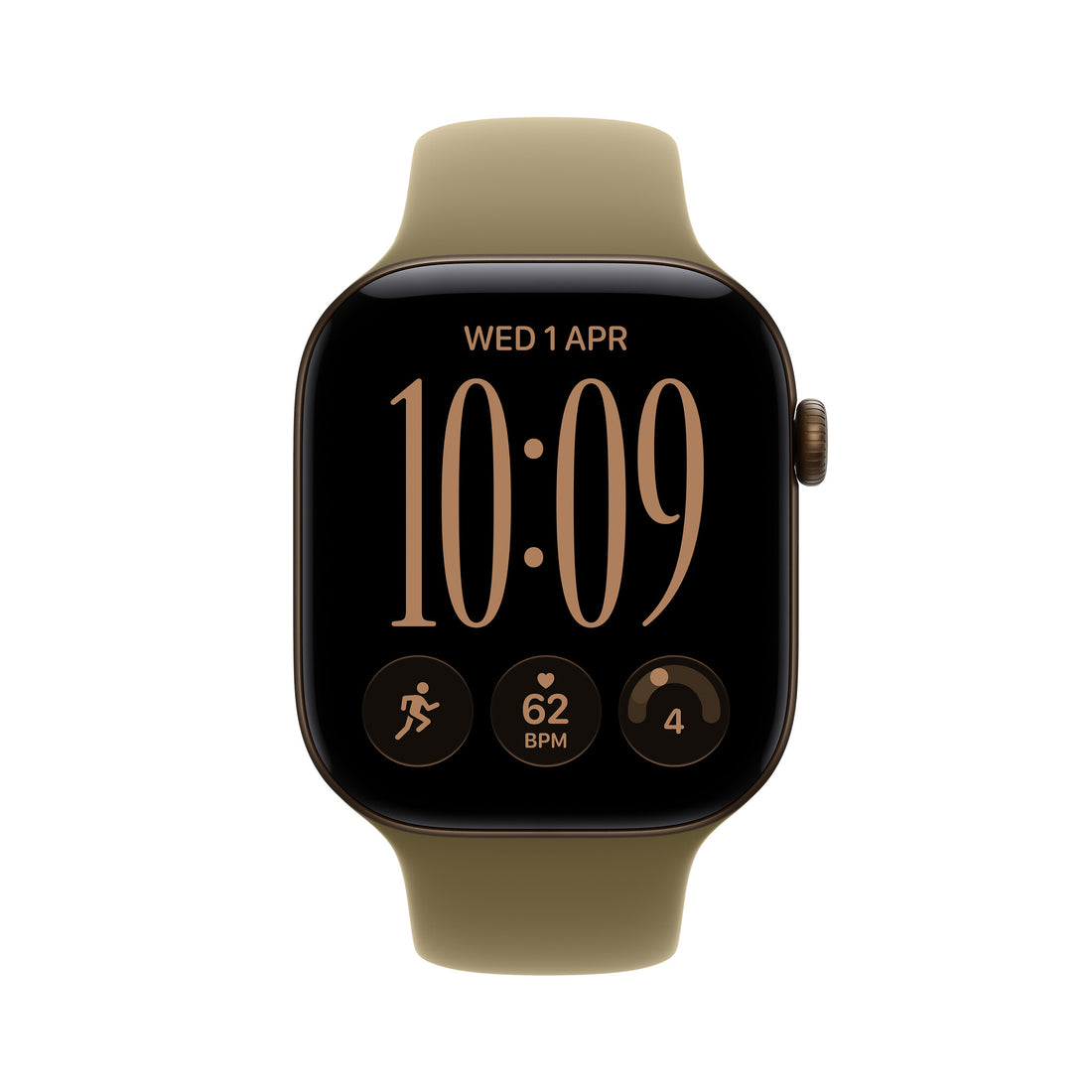 Apple Watch Series 12 GPS + Cellular 42mm Dark Bronze Aluminium Case with Olive Sport Band - M/L - image 2