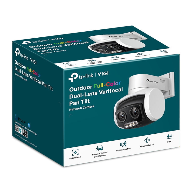 TP-Link VIGI 4MP Outdoor Full-Color Dual-Lens Varifocal Pan Tilt Network Camera