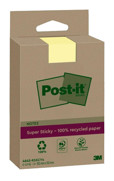 Post-It 4645-RSSCY4 note paper Rectangle Yellow 45 sheets Self-adhesive