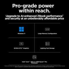 HP ZBook Power 16 inch G11 A Mobile Workstation PC AMD Ryzen™ 7 8845HS 40.6 cm (16