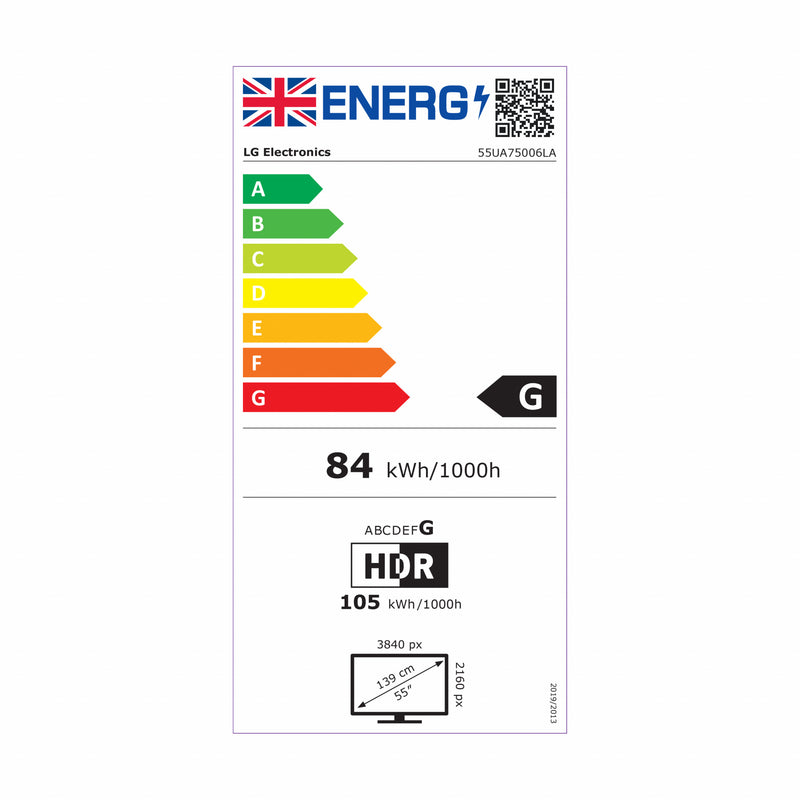 LG 55UA75006LA.AEK TV 139.7 cm (55") 4K Ultra HD Smart TV Wi-Fi Black