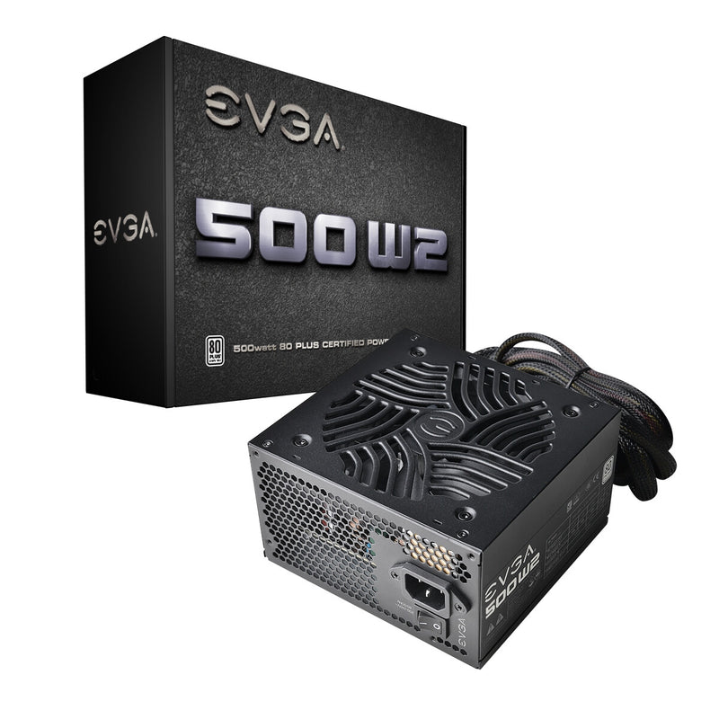EVGA 500 W2 power supply unit 500 W 20+4 pin ATX Black