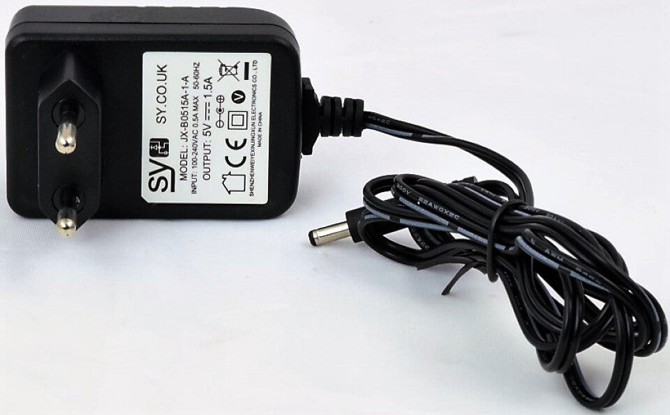 SY Electronics PS-5V1A-1.3-EU power adapter/inverter Black