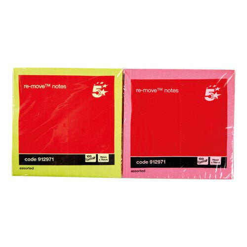 5Star 912971 note paper Square Assorted colours 100 sheets Self-adhesive - image 3