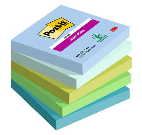 Post-It 654-5SS-OAS note paper Square Blue, Green 90 sheets Self-adhesive