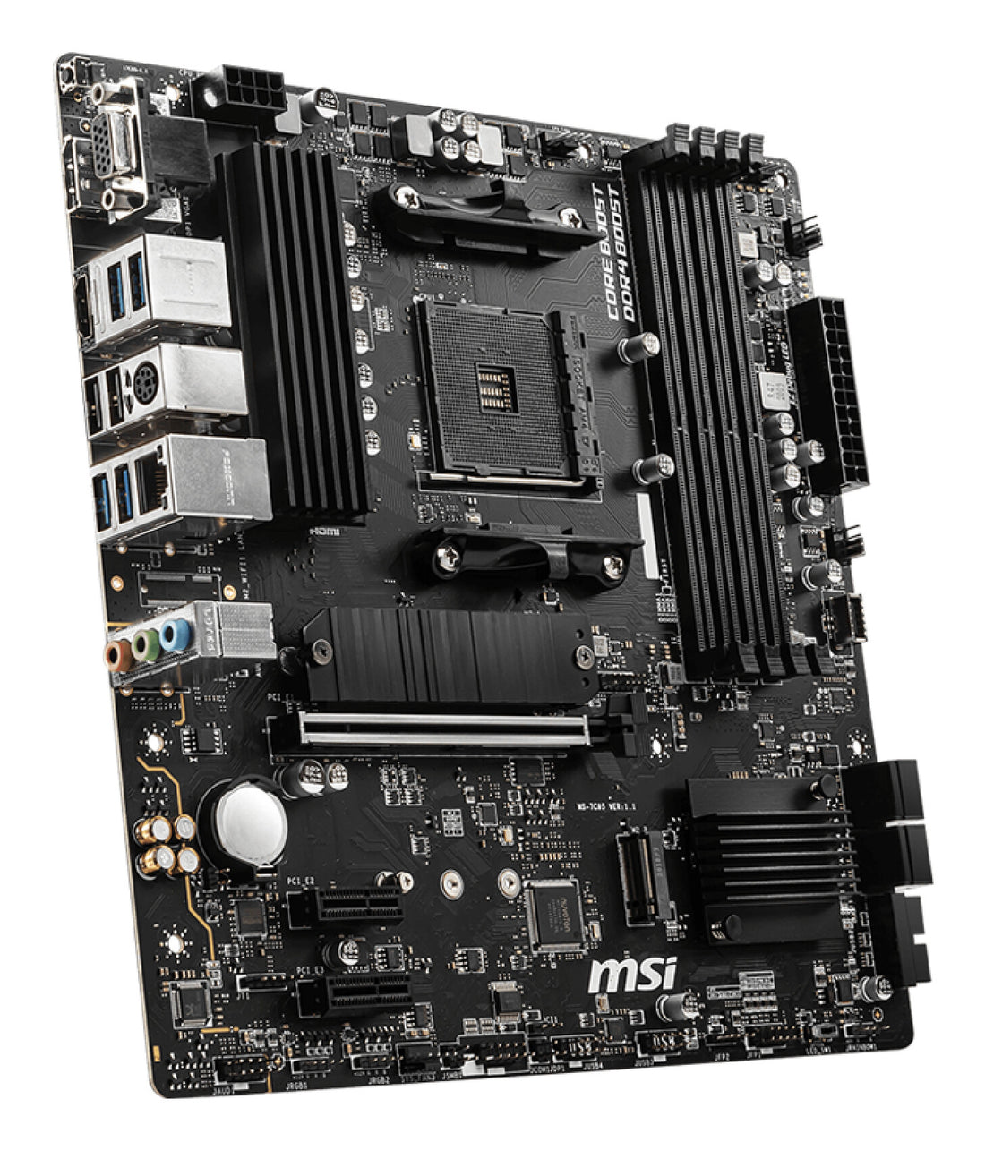 MSI B550M PRO-VDH motherboard AMD B550 Socket AM4 micro ATX - image 2