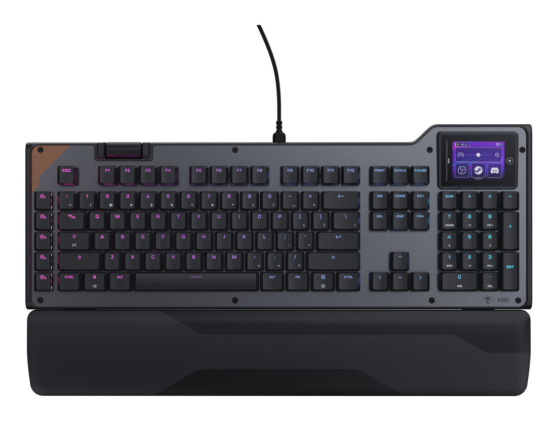 Turtle Beach Command Series KB5 Full-Size Wired Mechanical Gaming Keyboard with 2.4” Touchscreen, Titan - image 2