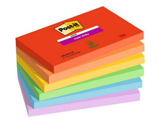 Post-It 7100258796 note paper Rectangle Blue, Green, Orange, Purple, Red, Yellow 90 sheets Self-adhesive