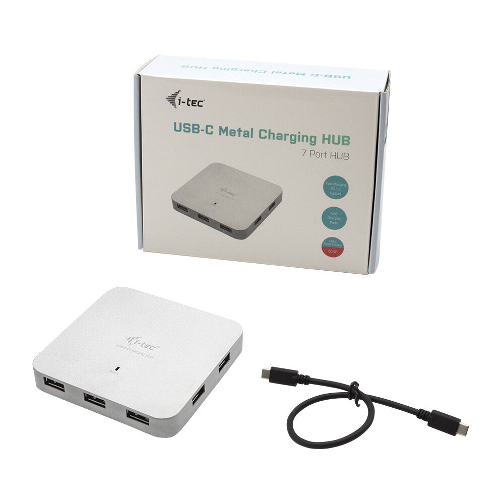 i-tec Metal USB-C Charging HUB 7x USB 3.0 + Power Delivery 60W - image 4