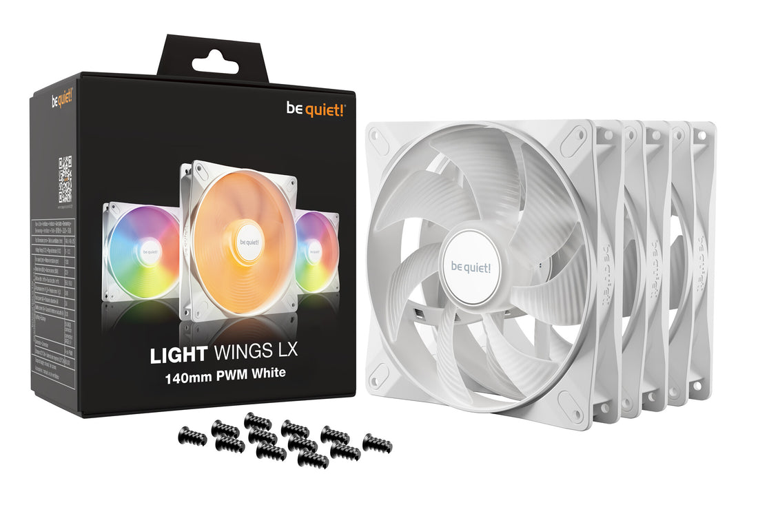 be quiet! LIGHT WINGS LX 140mm PWM 3-Pack White Computer case Fan 14 cm 3 - image 5