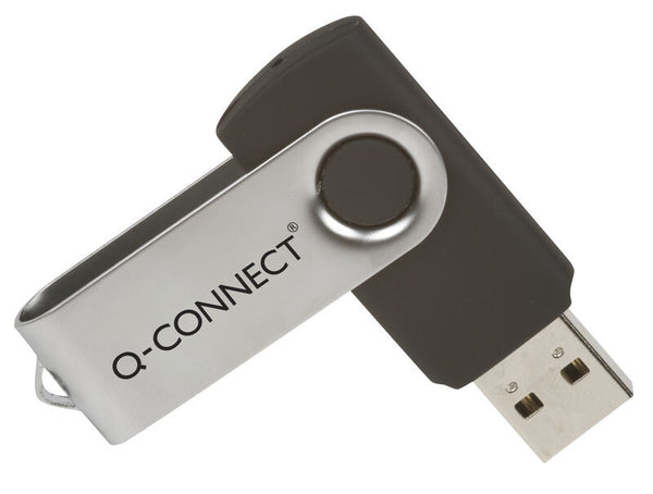 Q-CONNECT KF41512 USB flash drive 8 GB USB Type-A 3.2 Gen 1 (3.1 Gen 1) Stainless steel
