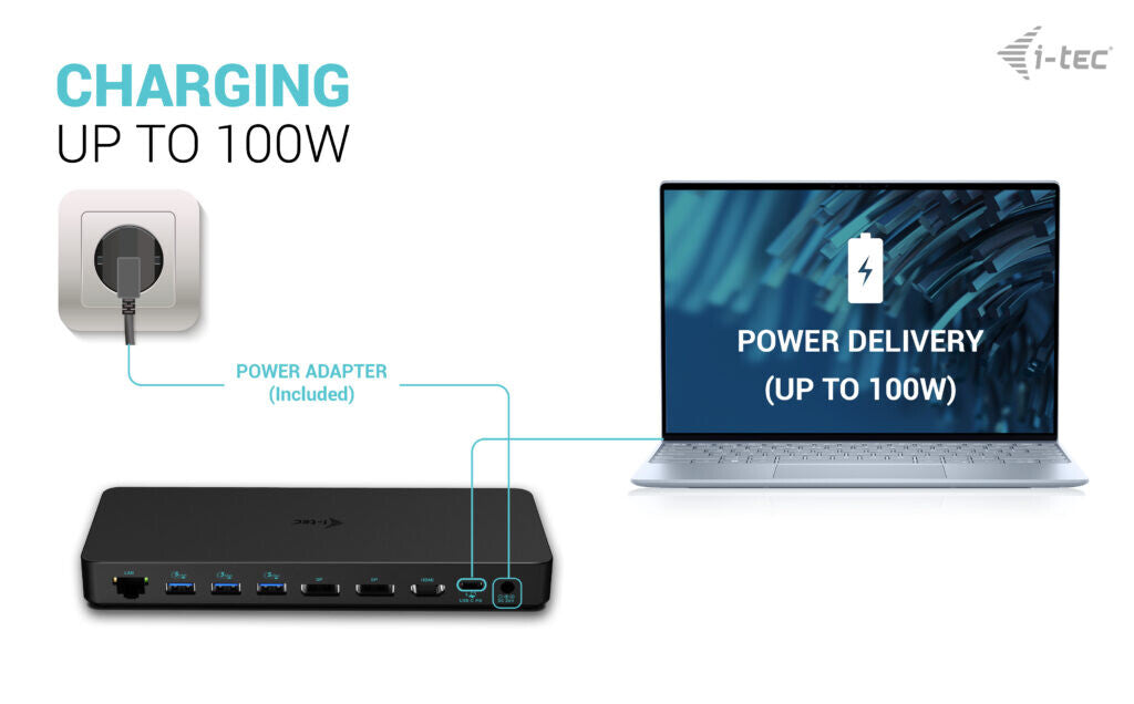 i-tec USB-C Triple Display Docking Station Gen 2 Pro + Power Delivery 100W - image 6