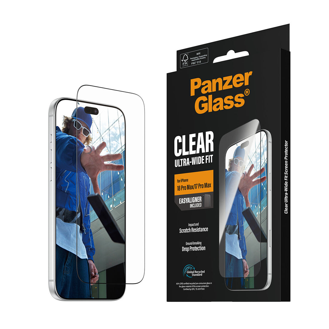 PanzerGlass Screen Protector iPhone 18 Pro Max | 17 Pro Max | Ultra-Wide Fit w. EasyAligner - image 5