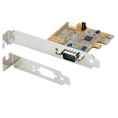 StarTech.com PCI Express Serial Card, PCIe to RS232 (DB9) Serial Interface Card, PC Serial Card w/ 16C1050 UART, Standard or Low Profile Brackets, COM Retention, Windows & Linux