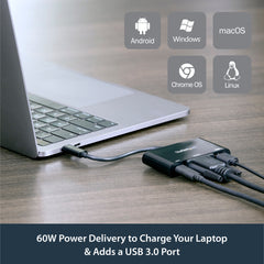 StarTech.com USB-C VGA Multiport Adapter - USB 3.0 Port - 60W PD