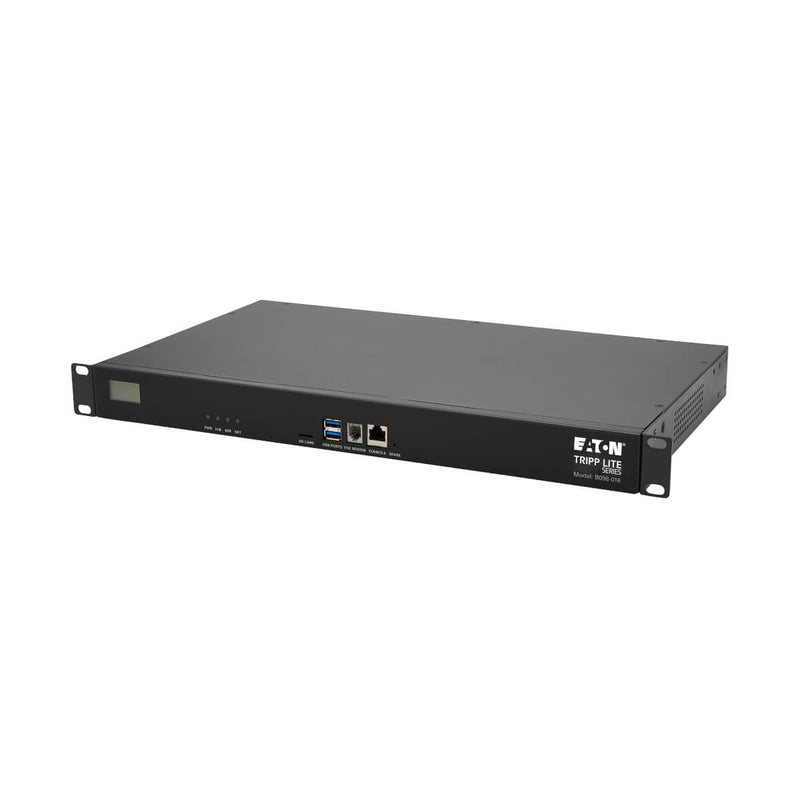 Tripp Lite B098-016 16-Port Console Server, USB Ports (2) - Dual GbE NIC, 16 Gb Flash, SD Card, Desktop/1U Rack, TAA