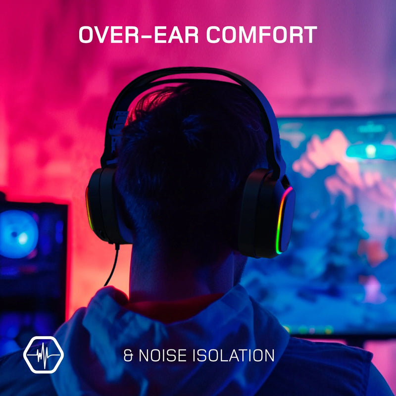 Gioteck TX5UNI-11-MU headphones/headset Wired & Wireless Head-band Gaming Black