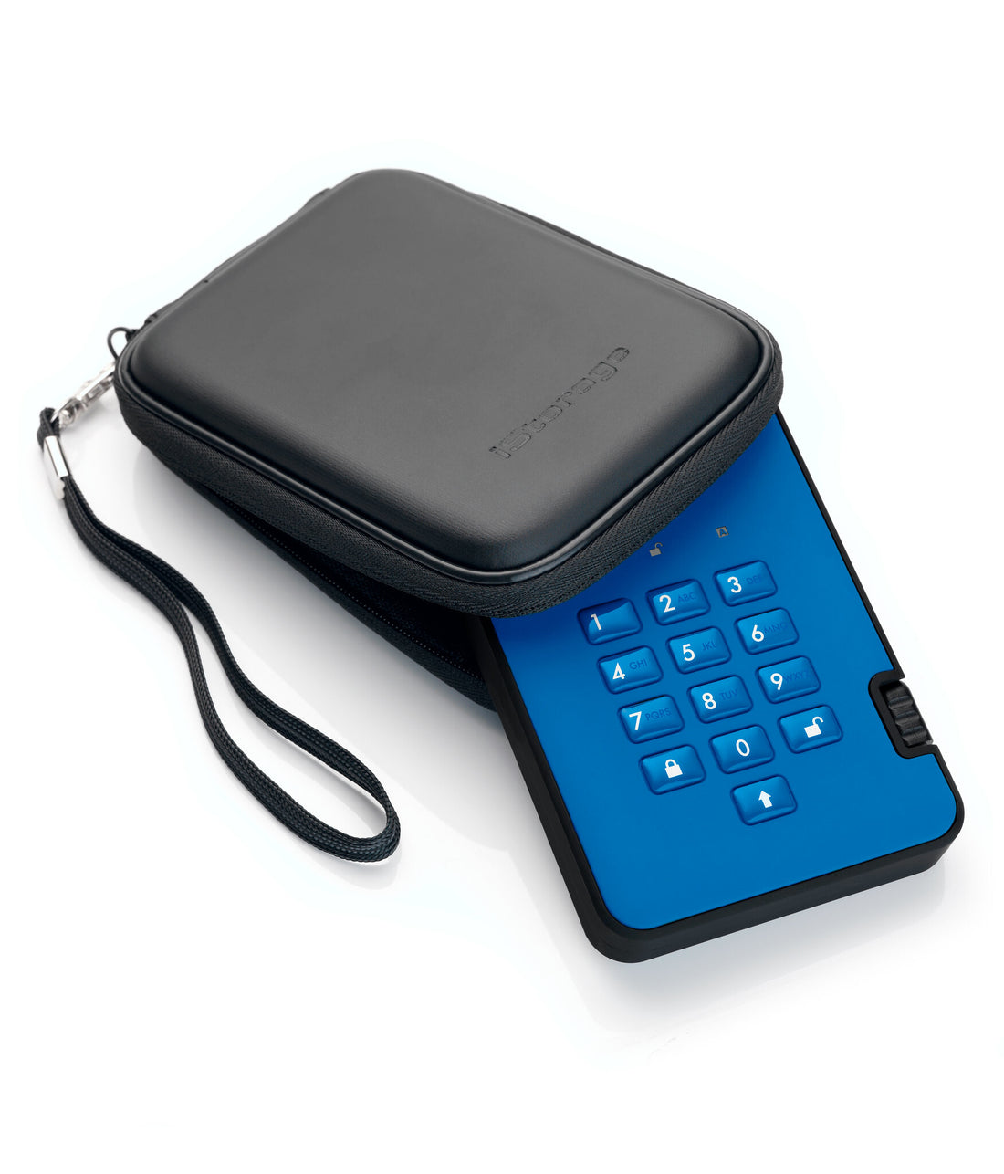 iStorage diskAshur² SSD 256GB Blue | Secure Portable Solid State Drive |AES-XTS 256-bit Hardware Encryption | PIN protected | OS & Platform Independent | TAA Compliant |Brute force hack defence | Dust/Water Resistant