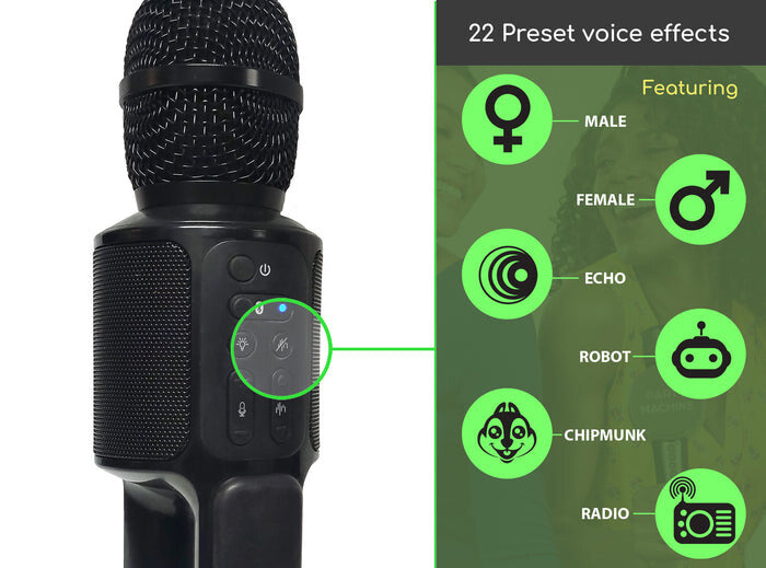 The Singing Machine Move Mic Black Karaoke microphone