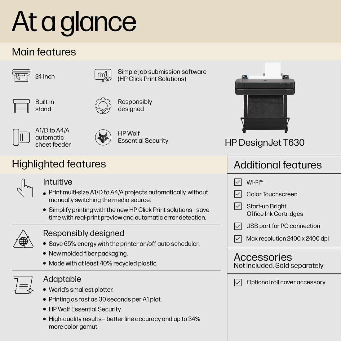 HP Designjet T630 24-in Printer
