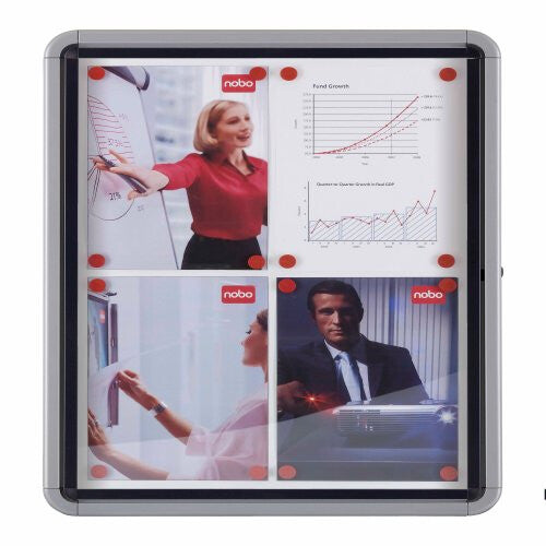 Nobo Premium Plus Outdoor Magnetic Lockable Notice Board 9xA4 - image 7
