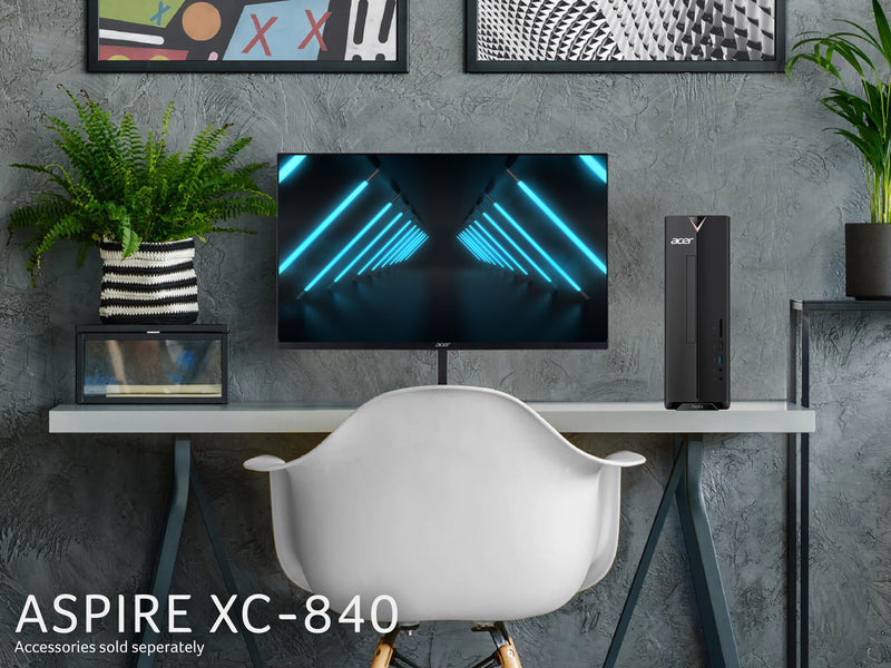 Acer Aspire XC-840 Tower Desktop - Intel Pentium N6005, 8GB, 256GB SSD, Integrated Graphics, No Display, Windows 11, Black