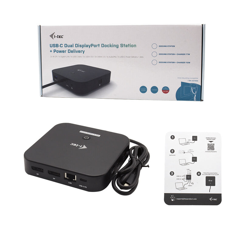 i-tec USB-C Dual Display Docking Station with Power Delivery 100 W