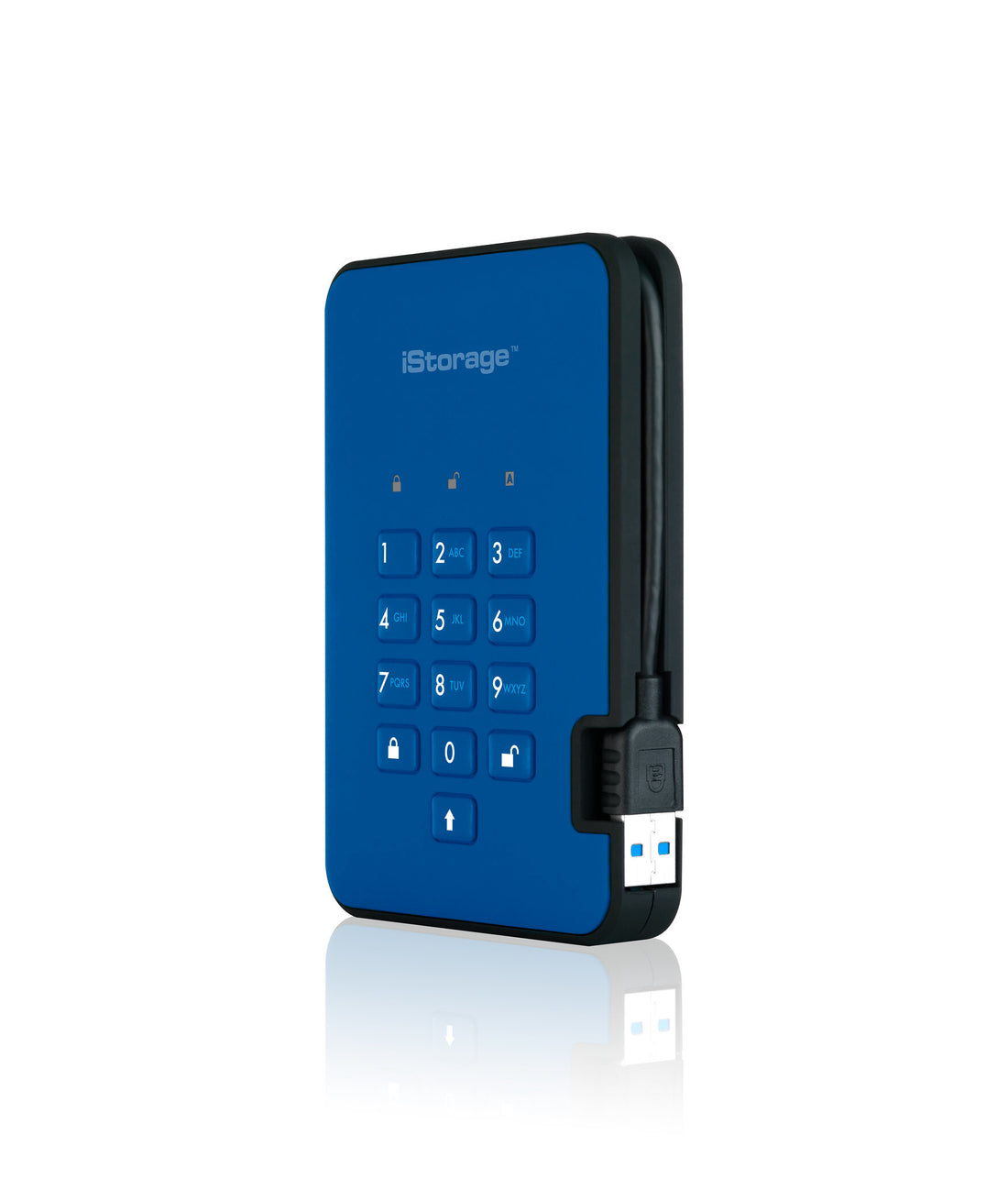 iStorage diskAshur² SSD 256GB Blue | Secure Portable Solid State Drive |AES-XTS 256-bit Hardware Encryption | PIN protected | OS & Platform Independent | TAA Compliant |Brute force hack defence | Dust/Water Resistant