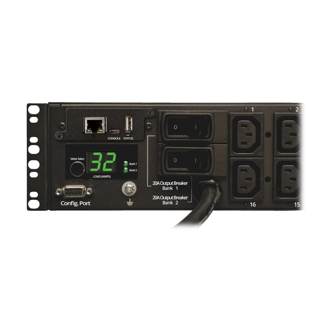 Tripp Lite PDUMH32HVNET 7.4kW Single-Phase Switched PDU, LX Interface, 230V Outlets (16-C13), IEC-309 Blue - image 2