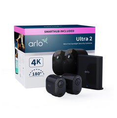 Arlo Ultra 2 Outdoor Security Camera, 2-pack black