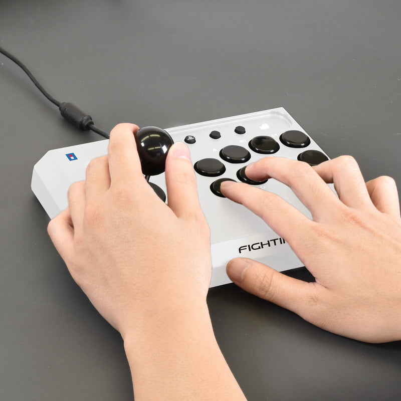 Hori Fighting Stick Mini White, Black USB Flightstick PC, PlayStation 4, PlayStation 5