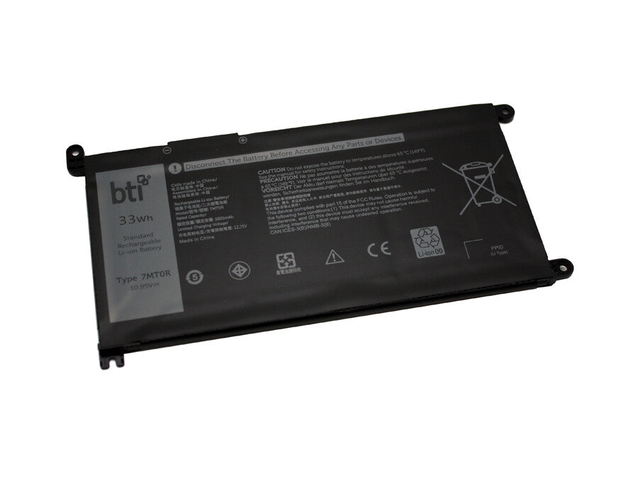 BTI Replacement 4 cell battery for DELL CHROMEBOOK 3400 3100 3100 2-IN-1 5488 5493 5593 // 33 Whr