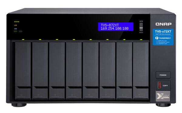 QNAP TVS-872XT NAS Tower Intel® Core™ i5 i5-8400T 16 GB DDR4 128 TB HDD QNAP Turbo System Black