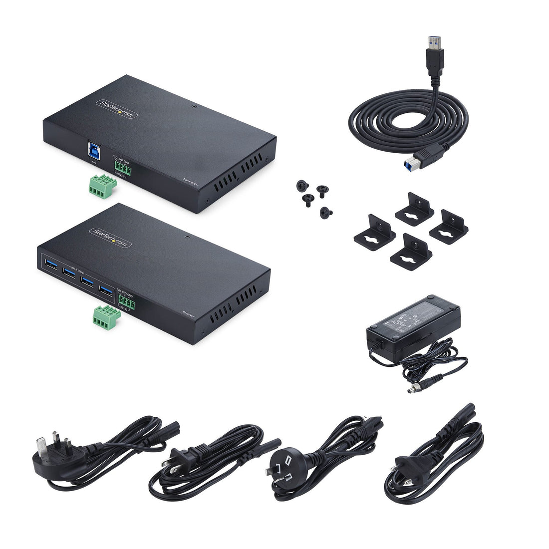 StarTech.com 4-Port USB 3.0 Extender over Ethernet up to 330ft (100m) via Cat6a / Cat7 / Cat8 RJ45 Cable - image 5
