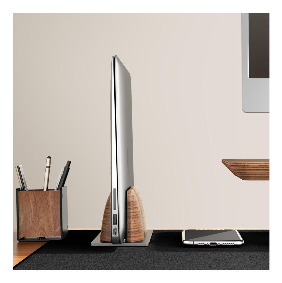 Alba Wooden and black aluminium computer/tablet stand - image 2