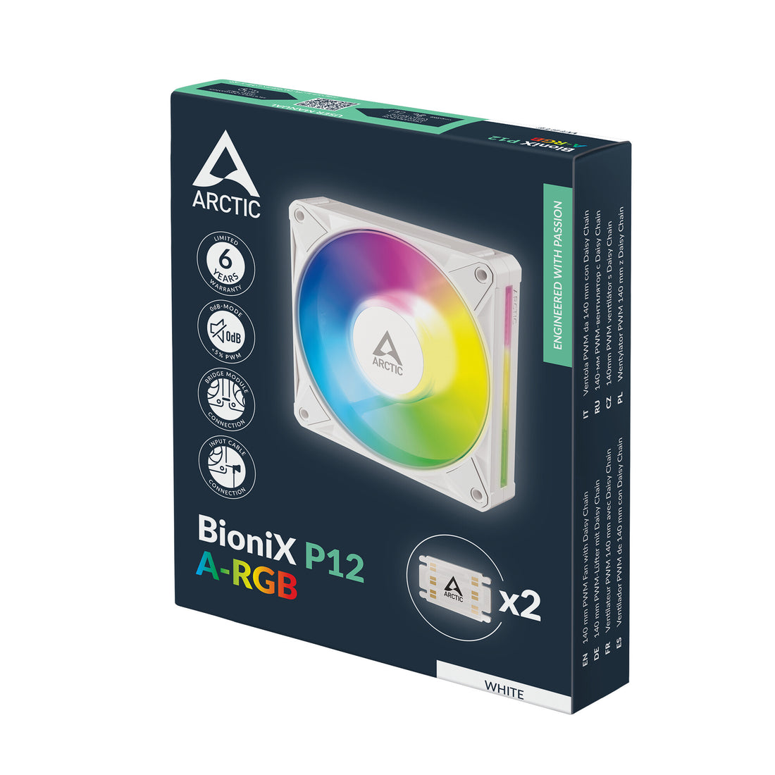 ARCTIC BioniX P14 A-RGB (White) 140 mm PWM Fan with Daisy Chain - image 8
