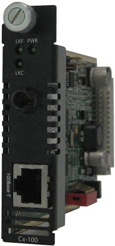 Perle C-100-S1ST20D network media converter Internal 100 Mbit/s Single-mode Black