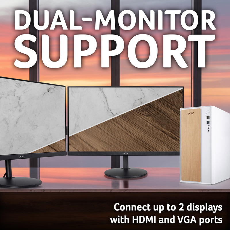 Acer Aspire TC-101 Tower Desktop - Intel Core i5-13420H, 8GB, 512GB SSD, Integrated Graphics, No Display, Windows 11, White