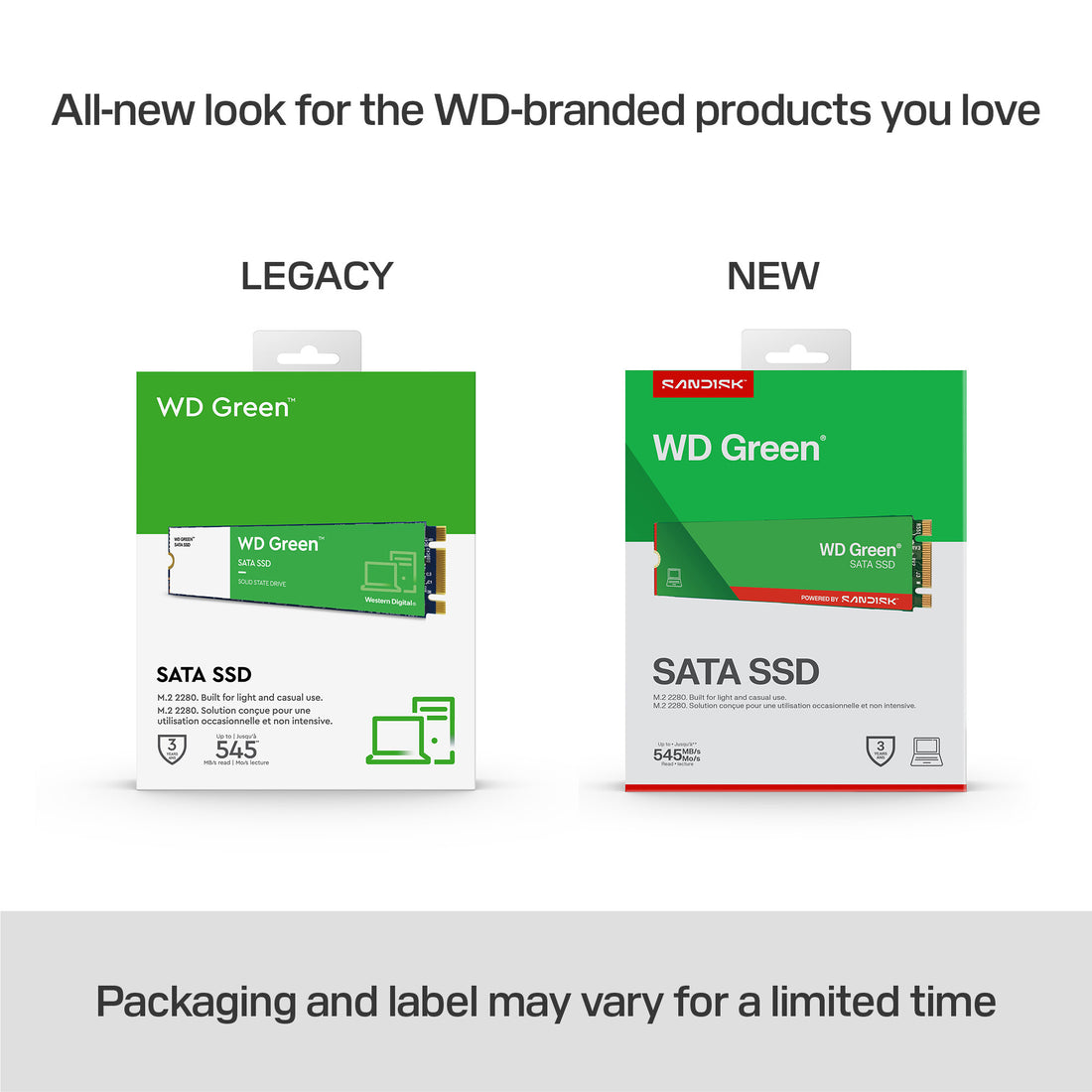 Western Digital Green WD SATA SSD M.2 2280 POWERED BY SANDISK 480 GB - image 3