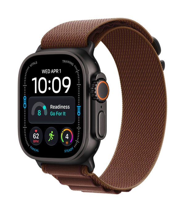Apple Watch Ultra 4 GPS + Cellular 49mm Black Titanium Case with Burgundy Alpine Loop - S