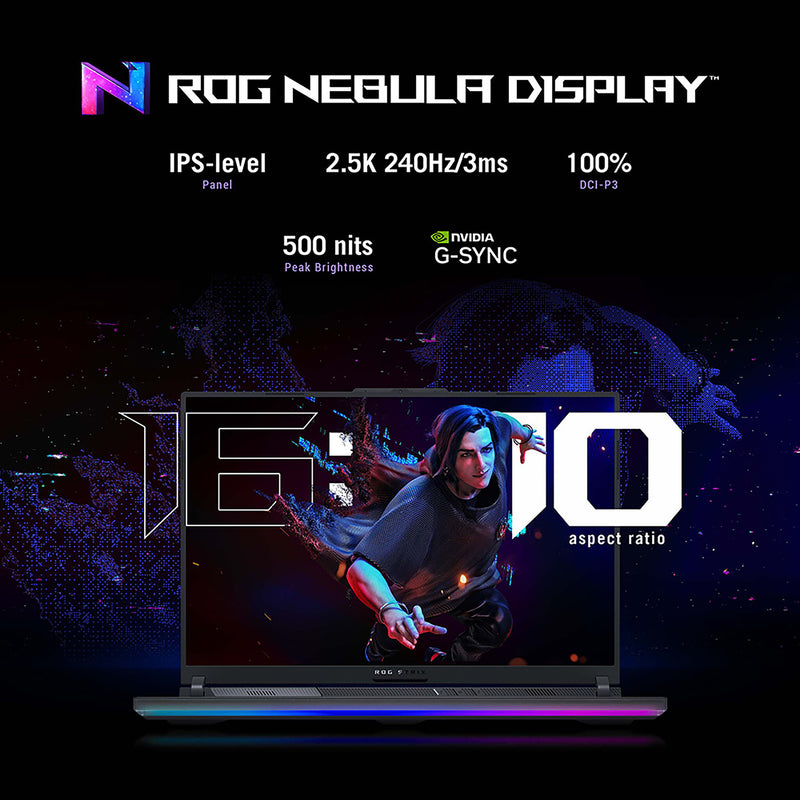 ASUS ROG Strix SCAR 18 G834JYR-R6019W Intel® Core™ i9 i9-14900HX Laptop 45.7 cm (18") WQXGA 32 GB DDR5-SDRAM 2 TB SSD NVIDIA GeForce RTX 4090 Wi-Fi 6E (802.11ax) Windows 11 Home Black