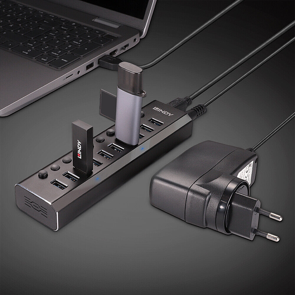 Lindy 10 Port USB 3.0 Hub with On/Off Switches - image 5